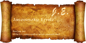 Jaszovszky Ernő névjegykártya